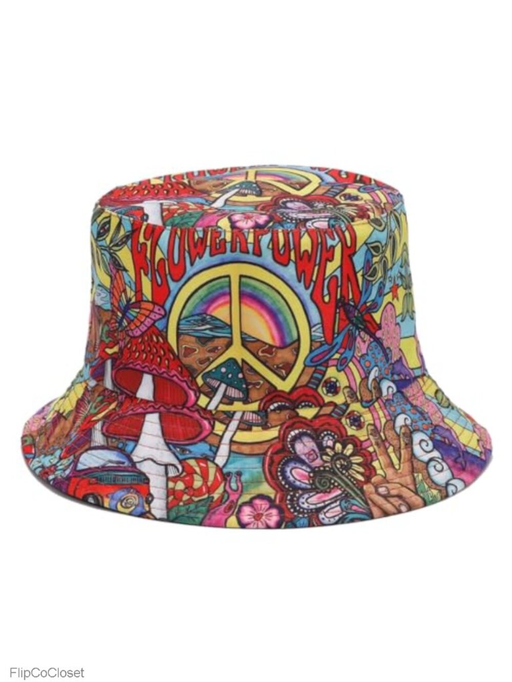 Reversible Bucket Hat Unisex Packable Polyester Sun Hat Fishing Beach Cap
